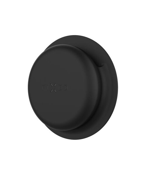 Silikonové nalepovací pouzdro FIXED Silky Sticker pro Apple AirTag, double pack, černé