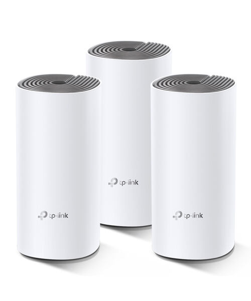 TP-Link AC1200 Whole-home Mesh WiFi System Deco E4(3-pack), 2x10/100 RJ45