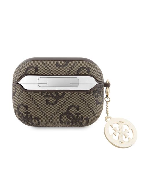 Guess 4G Script PC/PU Charm Pouzdro pro AirPods Pro 2 Brown