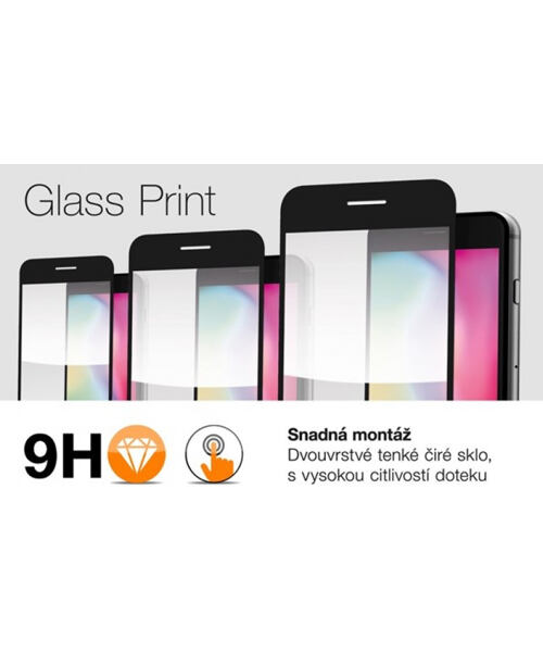 Ochrana displeje GLASS PRINT Samsung Galaxy S25 černá, celoplošné lepení