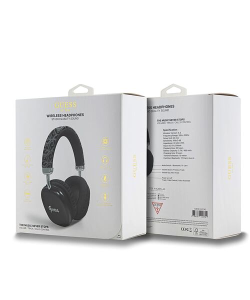 Guess G Cube Script Logo Bezdrátová Sluchátka Black