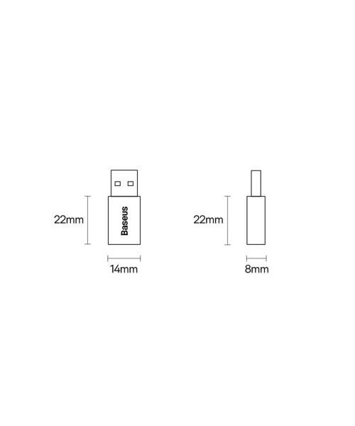 Baseus ZJJQ000103 Ingenuity Mini OTG Adaptér z USB-C na USB-A Blue