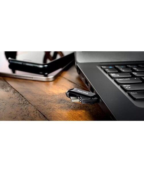SanDisk Ultra Dual Drive Go/512GB/USB 3.1/USB-A + USB-C/Černá
