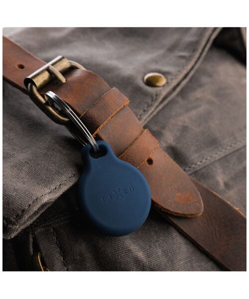 Silikonové pouzdro FIXED silky pro Apple AirTag, modré