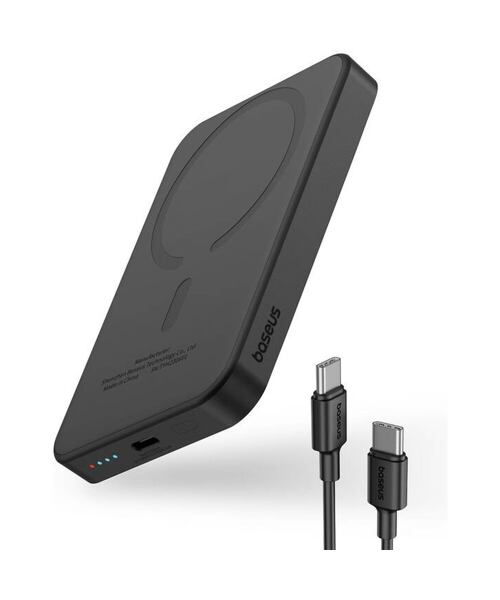 Baseus power banka Mini s bezdrátovým nabíjením 5000 mAh 20W USB-C černá