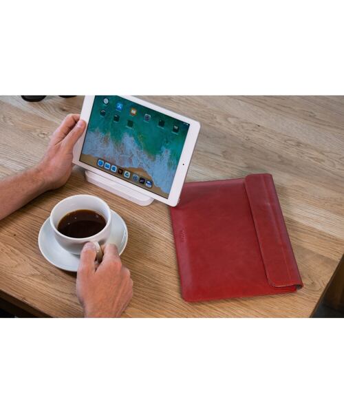 Kožené pouzdro FIXED Oxford pro všechny modely Apple iPad s úhlopříčkou displeje 10-11", červené