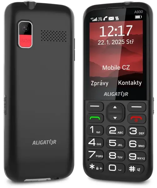 Aligator A930 GPS 4G Senior Black