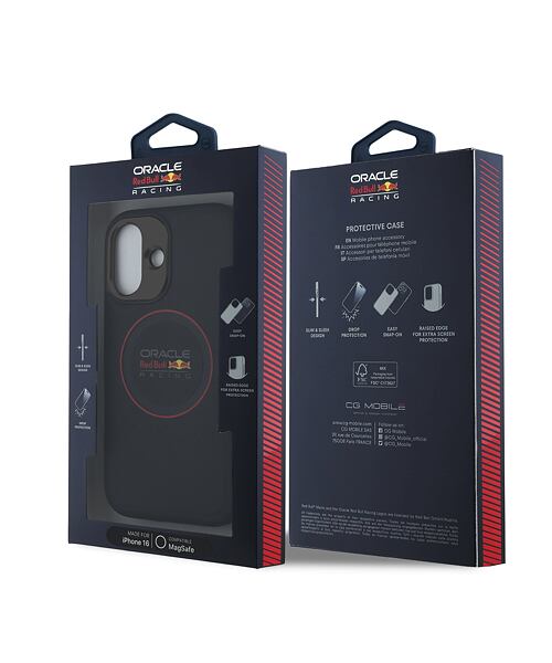 Red Bull PC/TPU Red Ring MagSafe Zadní Kryt pro iPhone 16 Navy