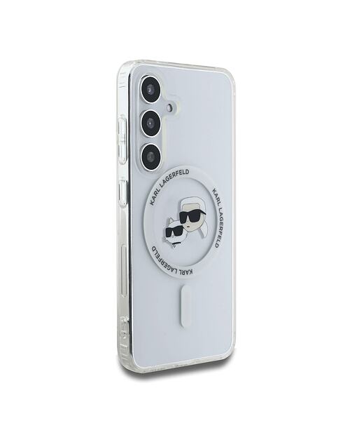 Karl Lagerfeld IML K&CH Heads MagSafe Zadní Kryt pro Samsung Galaxy S25 Transparent