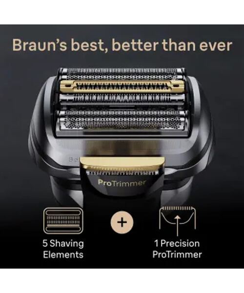 Braun Series 9 Pro+ 9565cc Wet & Dry Planžetový holicí strojek Zastřihovač Metalická