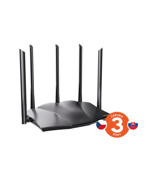 Tenda TX12 Pro AX3000 WiFi6 Router, 1x GWAN, 3x GLAN, IPv6, 5x 6dBi, WPA3, Mesh, CZ app