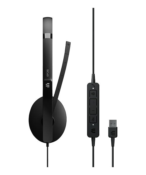 EPOS ADAPT 160T USB II Sluchátka s mikrofonem Kabel Přes hlavu Kancelář / call centrum USB Typ-A Čer