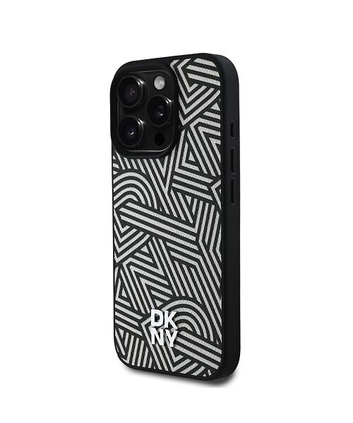 DKNY PU Leather Crosswalk Pattern Magsafe Zadní Kryt pro iPhone 16 Pro Max Ivory