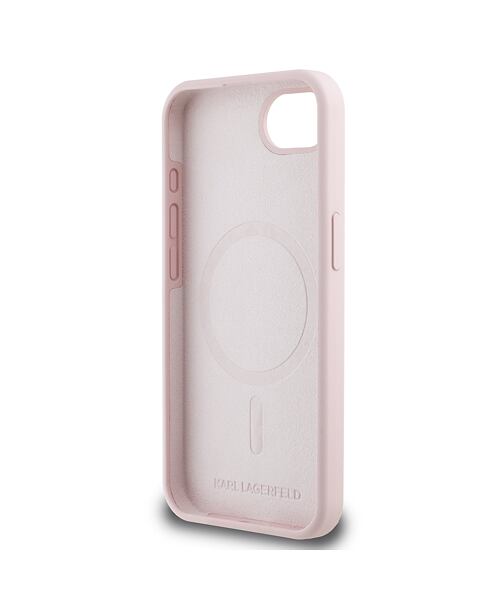 Karl Lagerfeld Liquid Silicone K&CH Heads MagSafe Zadní Kryt pro iPhone 16e Pink