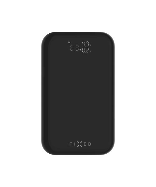 Powerbanka FIXED Zen 10 Pro s LCD displejem a výstupem 30W, 10 000 mAh, černá
