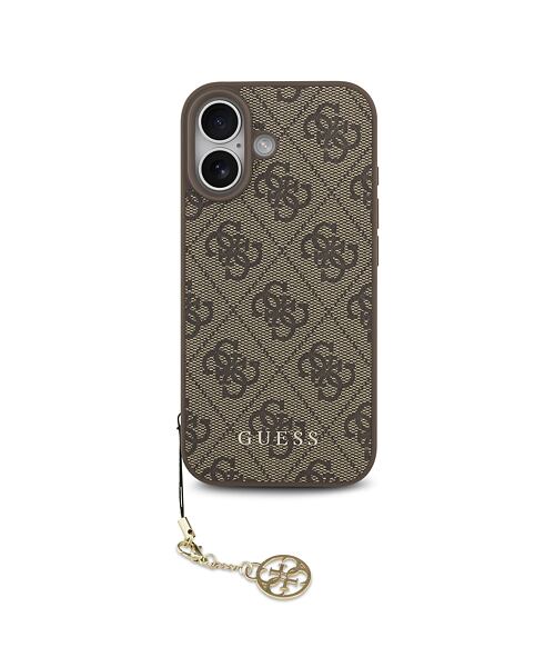 Guess 4G Charm MagSafe Zadní Kryt pro iPhone 17 Tone on Tone Brown