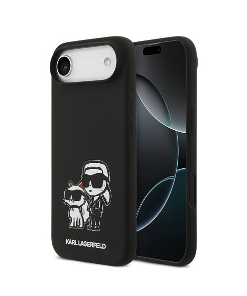 Karl Lagerfeld Liquid Silicone K&CH Sketch MagSafe Zadní Kryt pro iPhone Air Black