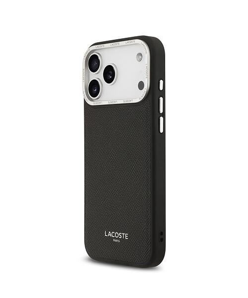 Lacoste PU Leather Champs Elysees MagSafe Zadní Kryt pro iPhone 17 Pro Max Black