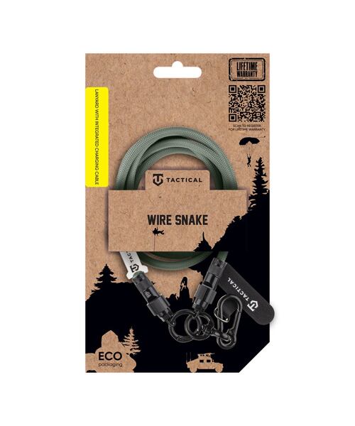 Tactical Wire Snake USB-C 1,2m Green