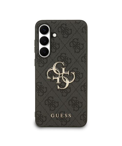 Guess PU 4G Metal Logo Zadní Kryt pro Samsung Galaxy S25 FE Grey