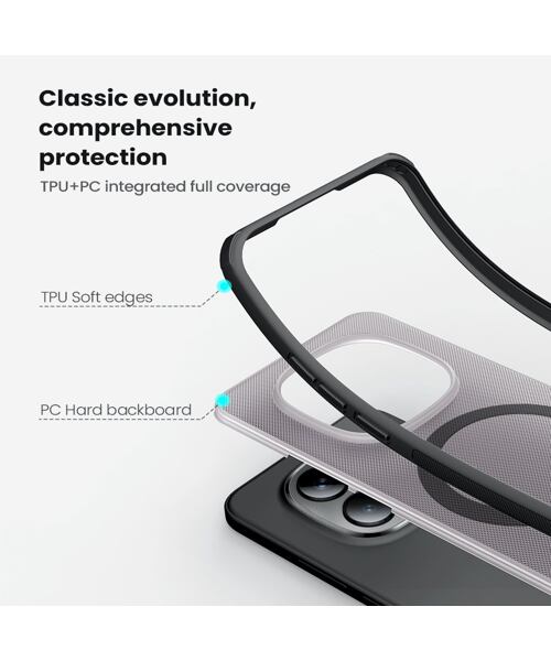 Nillkin Super Frosted PRO Magnetic Zadní Kryt pro Xiaomi Redmi Note 15 Pro+ 5G Transparent Black