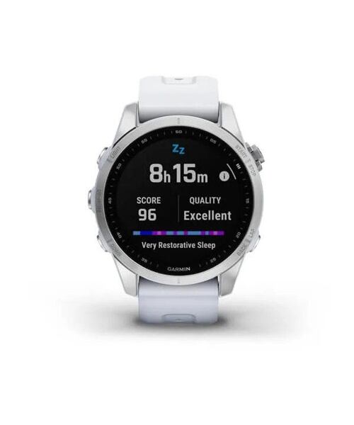 Garmin Fenix 7S Silver Whitestone Band