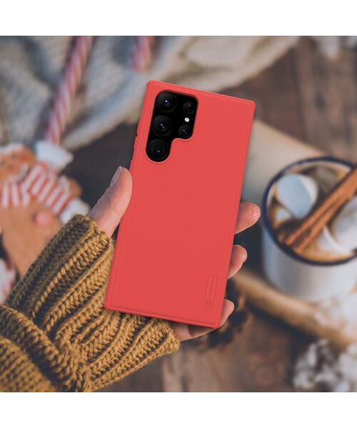 Nillkin Super Frosted PRO Zadní Kryt pro Samsung Galaxy S23 Ultra Red