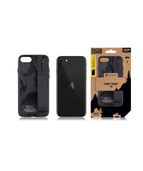 Tactical Camo Troop Drag Strap Kryt pro Apple iPhone 7/8/SE2020/SE2022 Black
