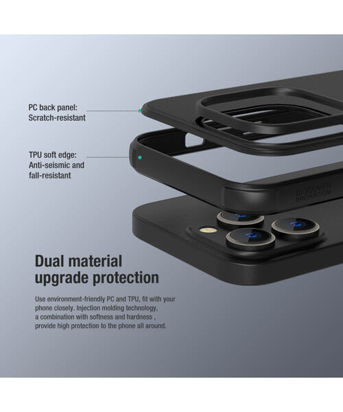 Nillkin Super Frosted PRO Magnetic Zadní Kryt pro Apple iPhone 14 PRO MAX Black