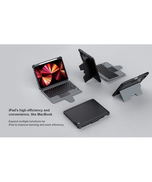 Nillkin Bumper Combo Keyboard Case pro iPad Air 4/5/10.9 2020/11 2024/2025/Pro 11 2020/2021/2022 Bla