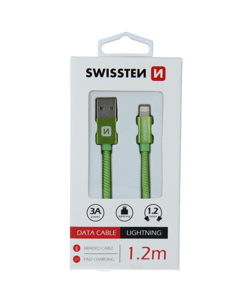 SWISSTEN datový kabel Textile USB / Lightning 1,2m