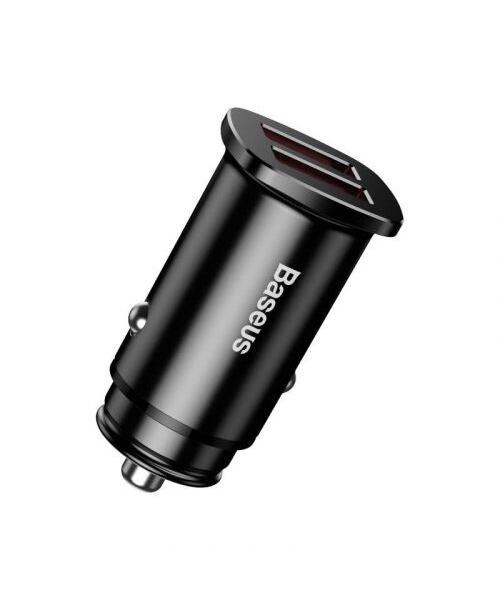 Baseus CCALL-DS01 Square Nabíječka do Auta 2xUSB QC3.0 30W Black