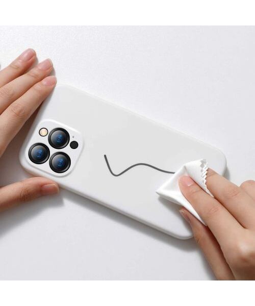 Baseus iPhone 13 Pro case Liquid Silica Gel Protective White (ARYT000402)