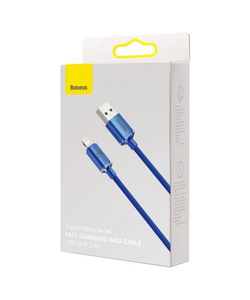 Baseus CAJY000003 Crystal Shine Series Datový Kabel USB - Lightning 20W 1,2m Blue