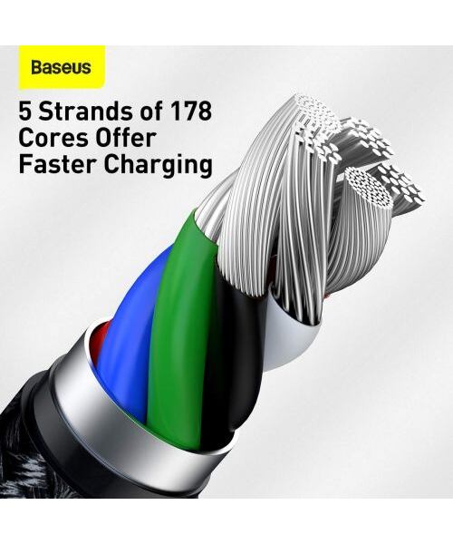 Baseus Cafule Metal Series Datový Kabel USB-C - Lightning 20W 1m Black