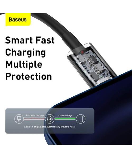 Baseus CATLYS-A01 Superior Fast Charging Datový Kabel USB-C to Lightning  20W 1m Black