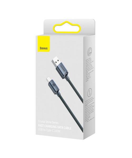 Baseus CAJY000401 Crystal Shine Series Datový Kabel USB - USB-C 100W 1,2m Black