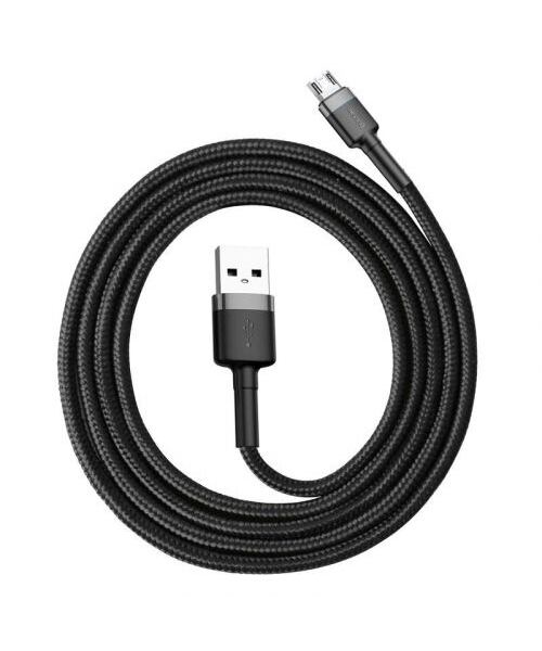 Baseus Micro USB Cafule Cable 2.4A 1m Gray + Black (CAMKLF-BG1)