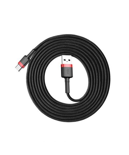 Baseus datový kabel Cafule USB-C 2m 2A červeno-černý