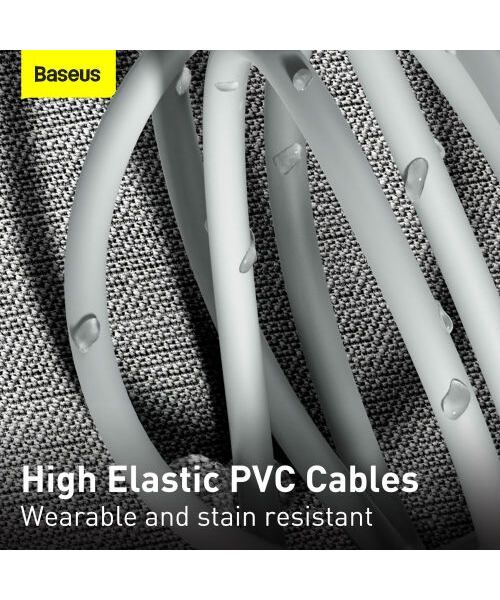 Baseus Type-C Simple Wisdom cable (2pcs/set) 5A 1.5m White (TZCATZJ-02)