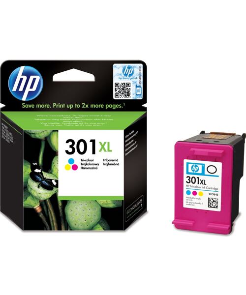 HP 301XL tříbarevná inkoustová kazeta, CH564EE