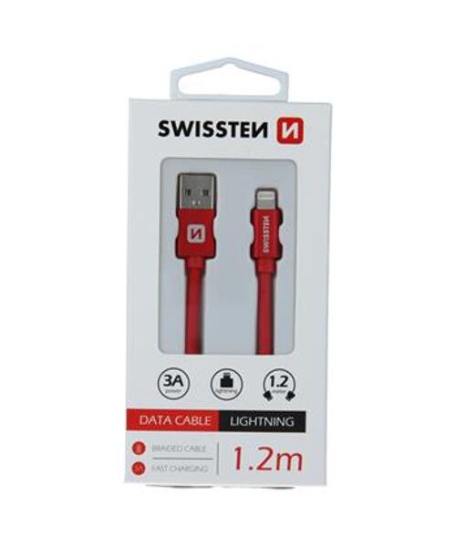 SWISSTEN datový kabel Textile USB / Lightning 1,2m
