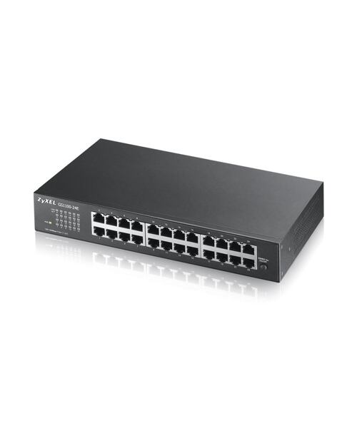 ZYXEL 24xGb fanless rack switch GS1100-24E v3