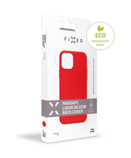 Zadní kryt FIXED MagFlow s podporou MagSafe pro Apple iPhone 14 Pro, červený