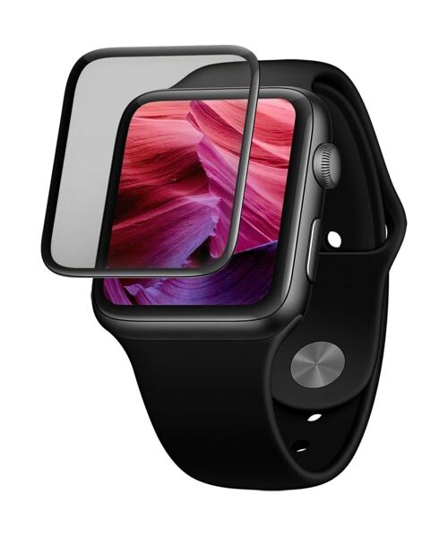 Ochranné tvrzené sklo FIXED 3D Full-Cover pro Apple Watch 40mm s aplikátorem, s lepením přes celý di