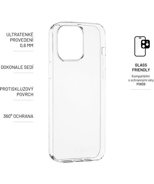 Ultratenký TPU gelový kryt FIXED Story Slim pro Apple iPhone 14 Pro Max, 0,6 mm, čirý