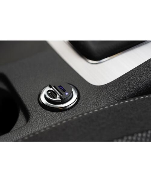 Autonabíječka FIXED s 2xUSB-C výstupem v miniaturním provedení, podpora PD, 30W, černá