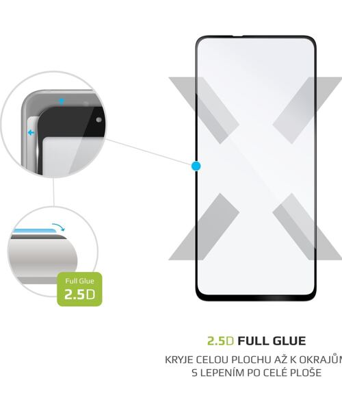 Ochranné tvrzené sklo FIXED Full-Cover pro Xiaomi Redmi Note 9, černé