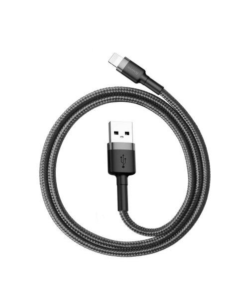 Baseus datový kabel Cafule Lightning 0,5m 2,4A šedo-černý