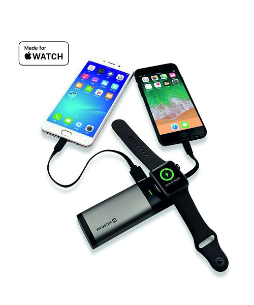 SWISSTEN 2in1 APPLE WATCH MFI POWER BANK 6700 mAh